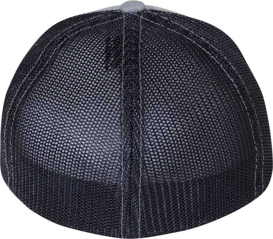 Richardson 110 Fitted Trucker with R-Flex Caps- Heather Gray Navy