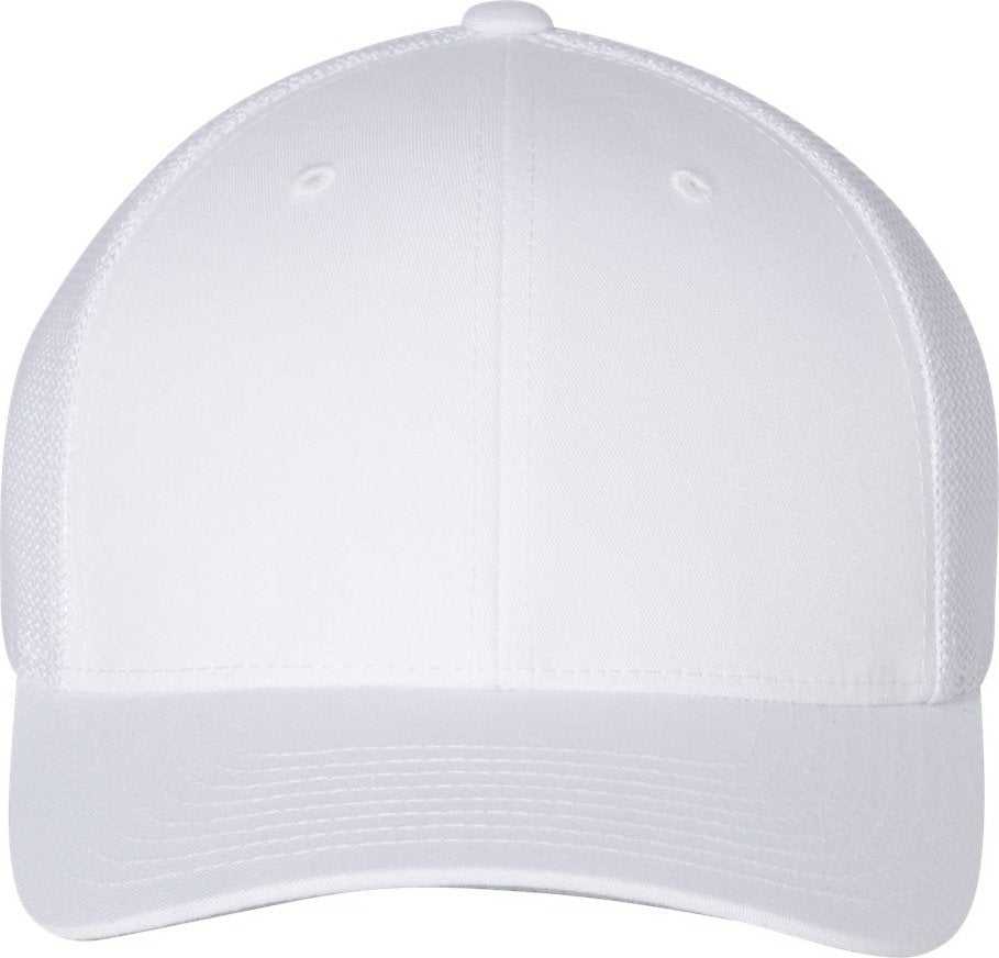 Richardson 110 Fitted Trucker with R-Flex Caps- White