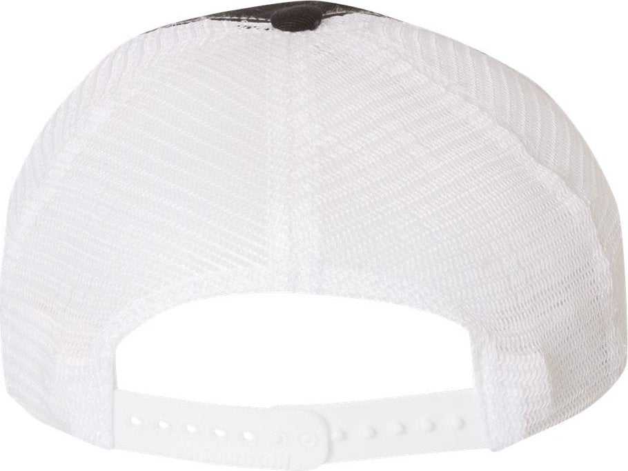 Richardson 111 Garment-Washed Trucker Caps- Black White