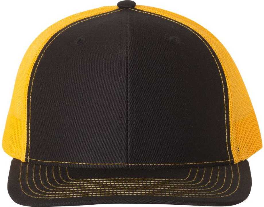 Richardson 112 Snapback Trucker Caps- Black Gold