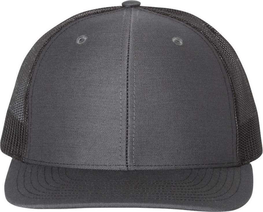 Richardson 112 Snapback Trucker Caps- Charcoal Black