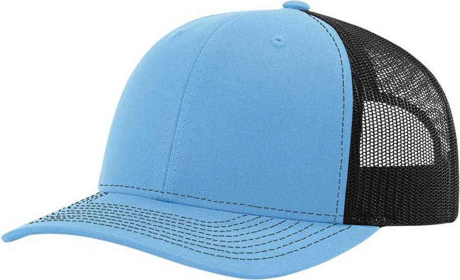 Richardson 112 Snapback Trucker Caps- Columbia Blue Black