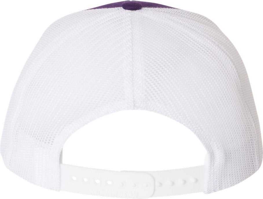 Richardson 112 Snapback Trucker Caps- Purple White