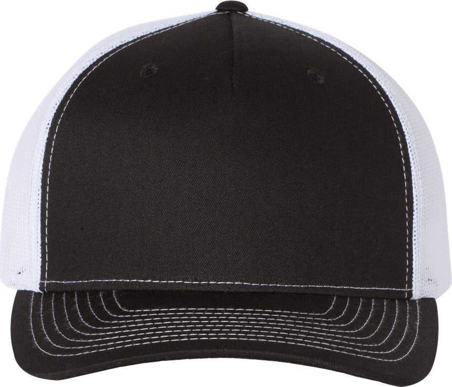 Richardson 112FP Trucker Caps- Black White