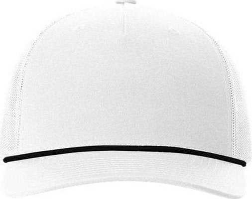 Richardson 112FPR Rope Trucker Cap - White Black