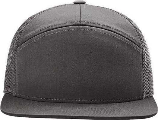 Richardson 168 Seven-Panel Trucker Caps - Charcoal