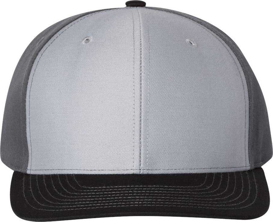 Richardson 312 Twill Back Trucker Caps- Gray Charcoal Black