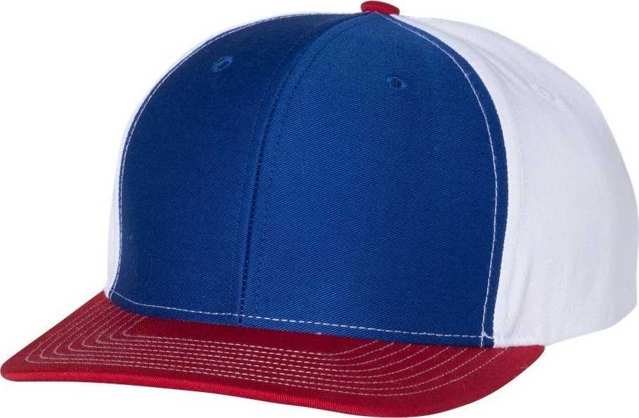 Richardson 312 Twill Back Trucker Caps- Royal White Red