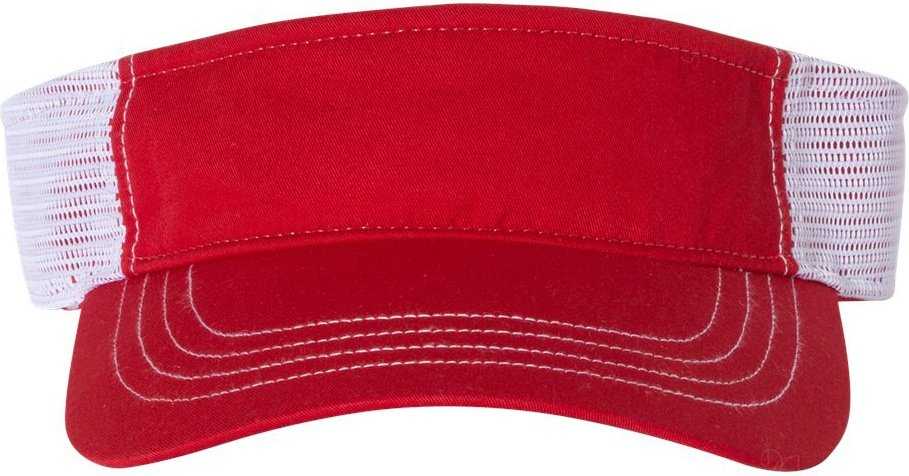 Richardson 712 Trucker Visors - Red White