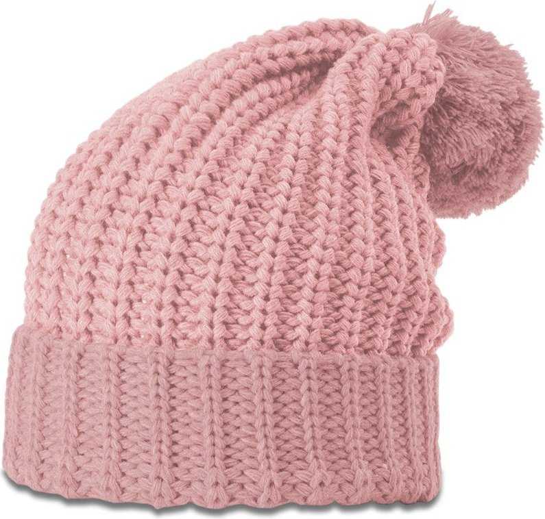 Richardson 143R Chunk Twist Knit Beanie with Cuff - Blush