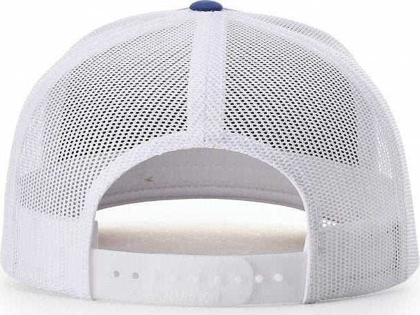 Richardson 163 Laser Cut Five Panel Trucker Cap - Navy Light Gray