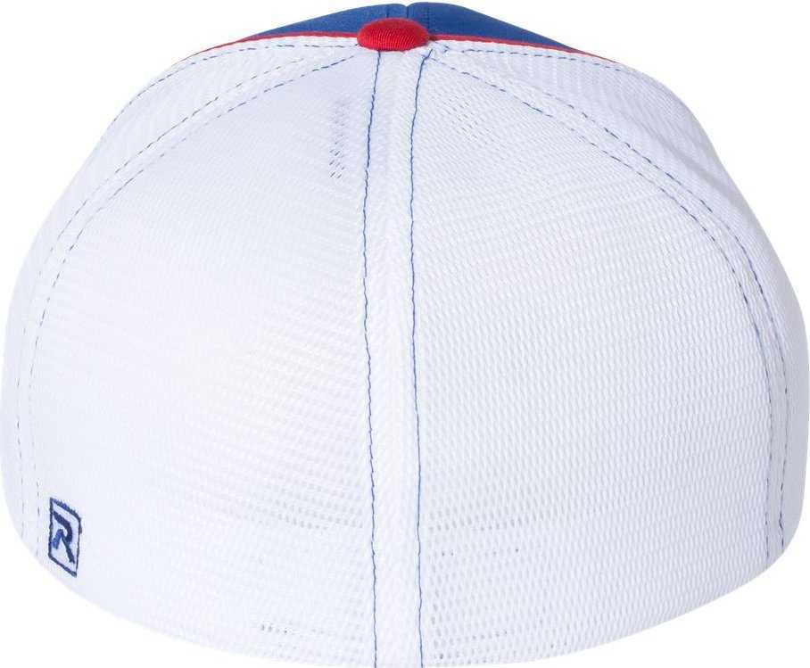 Richardson 172 Fitted Pulse Sportmesh with R-Flex Cap - Royal White Red Tri