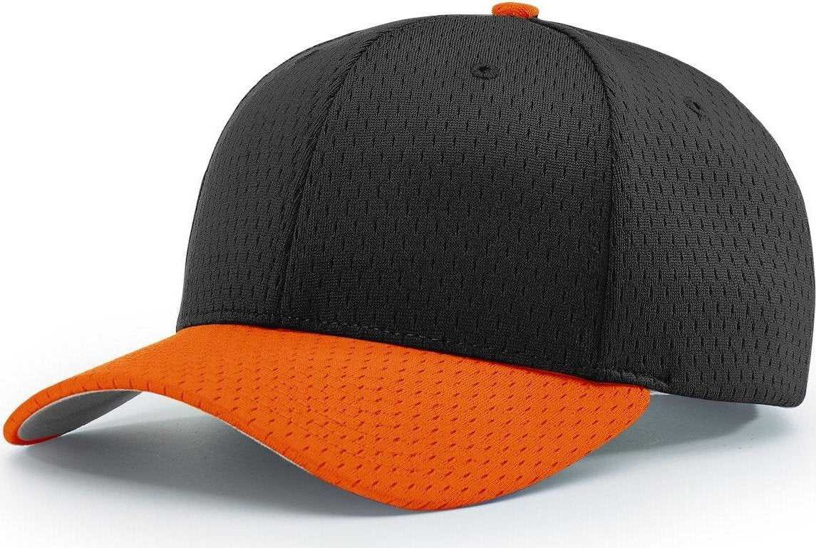Richardson 414 Pro Mesh Adjustable Cap - Black Orange