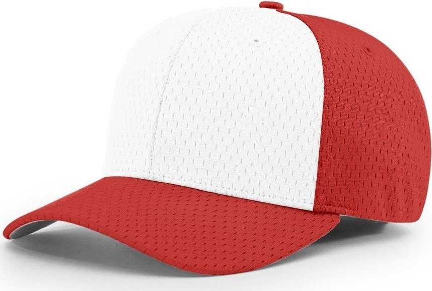 Richardson 495 Pro Mesh R-Flex Cap - Alternate White Red