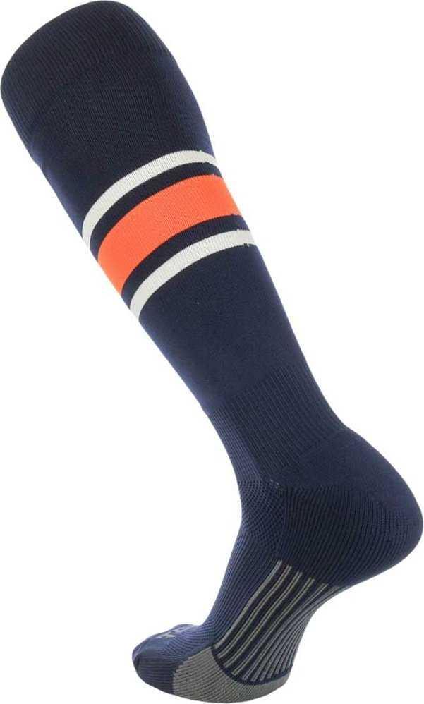 TCK Dugout Knee High Socks - Navy White Orange