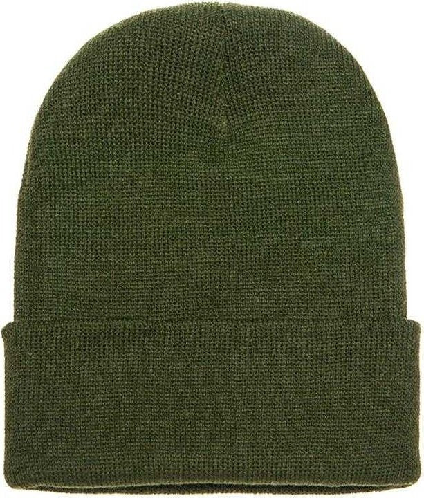 Yupoong 1501KC Classics Cuffed Knit Beanie - Olive