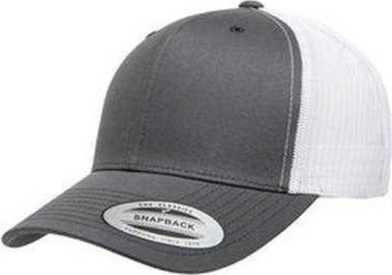 Yupoong 6606 Adult Retro Trucker Cap - Charcoal White