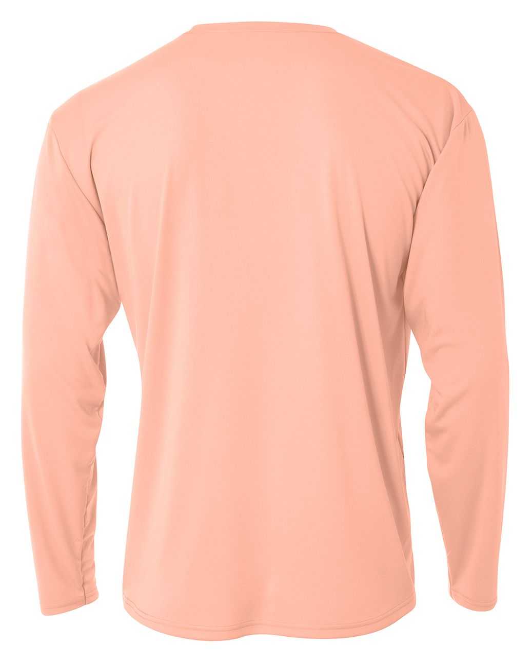 A4 NB3165 Youth Long Sleeve Cooling Performance Crew T-Shirt - Salmon