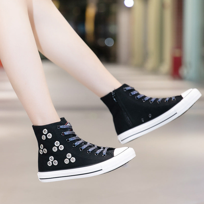 Nanccy Breathable Casual High Top Canvas Shoes