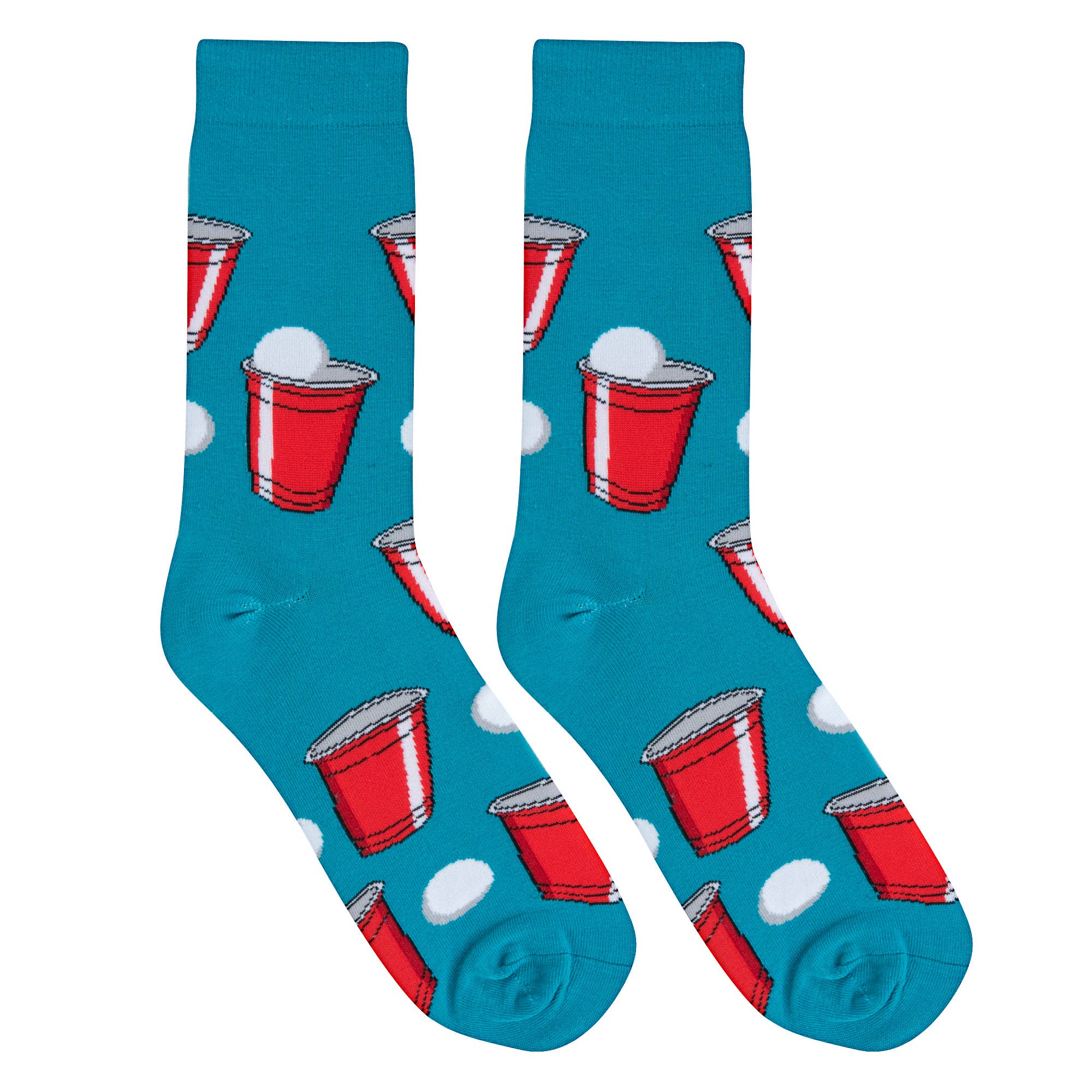 Crazy Socks - Mens Crew - Beer Pong