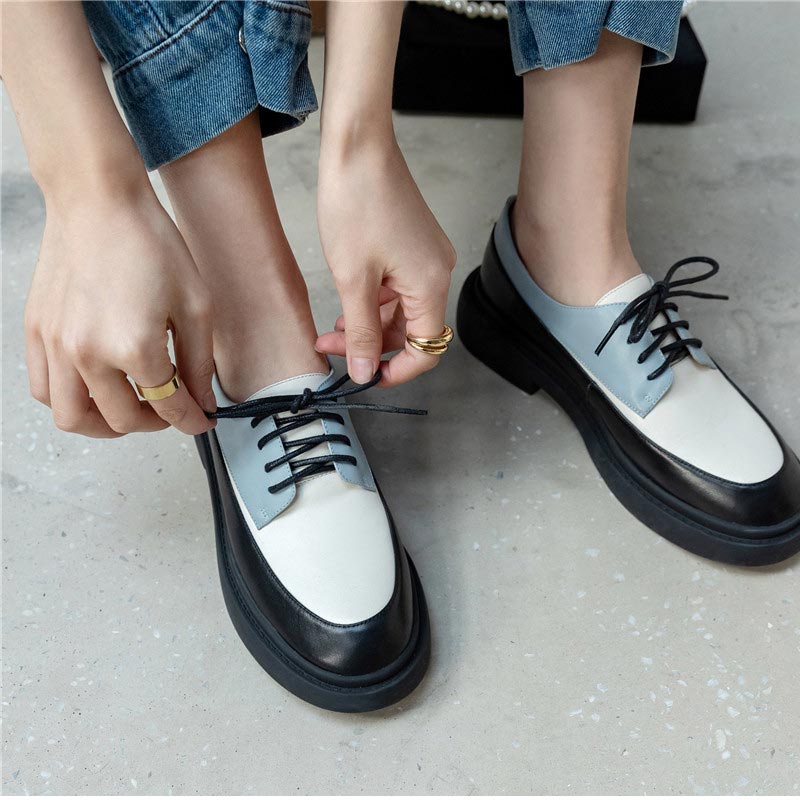 Natural Genuine Leather Loafers Ballet Flats Shoes
