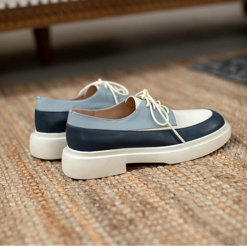 Natural Genuine Leather Loafers Ballet Flats Shoes
