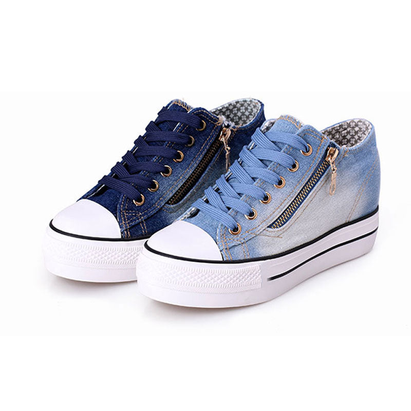 calethy women casual Sneakers canvas flats shoes
