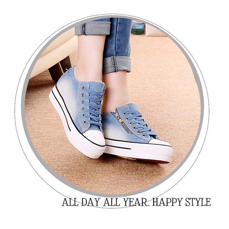 calethy women casual Sneakers canvas flats shoes