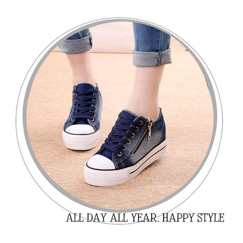 calethy women casual Sneakers canvas flats shoes