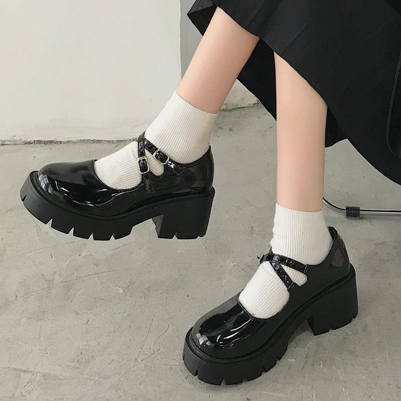 Leather Platform Shoes