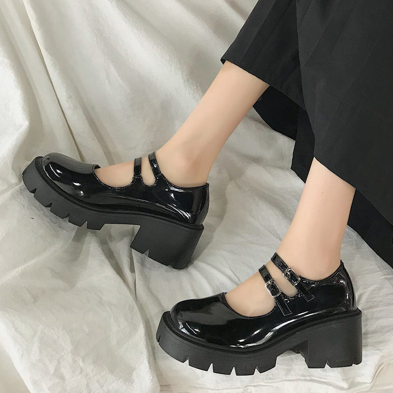 Leather Platform Shoes