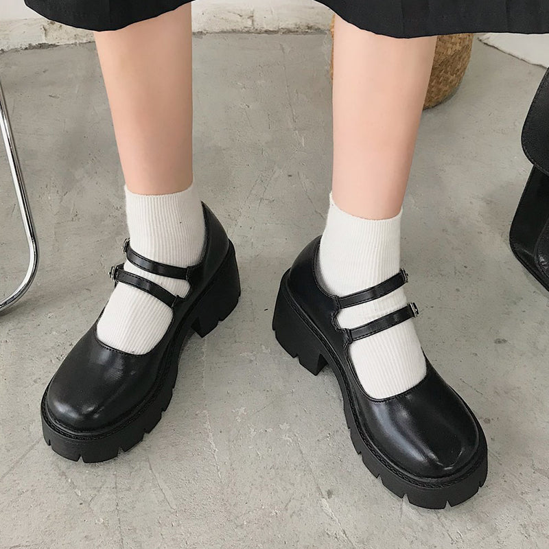 Leather Platform Shoes