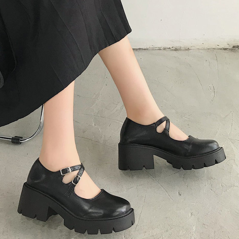Leather Platform Shoes