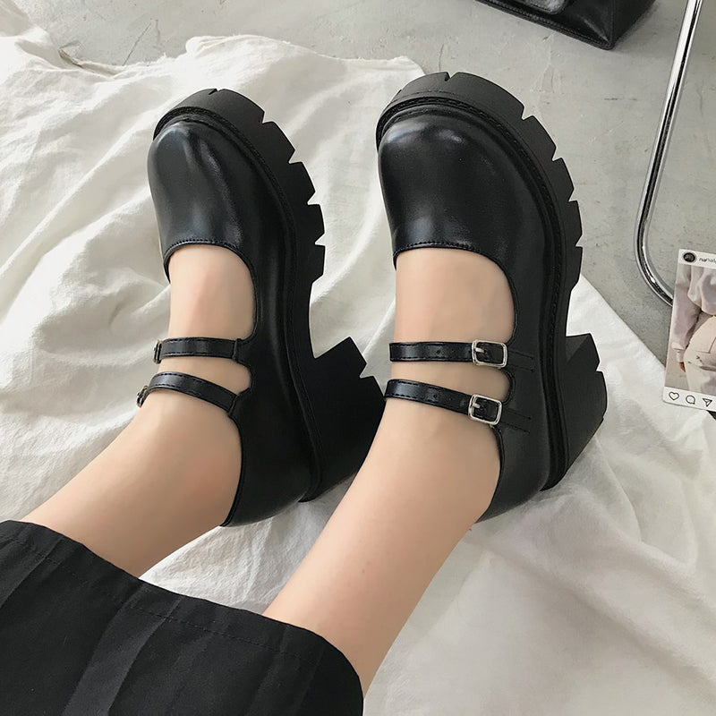 Leather Platform Shoes