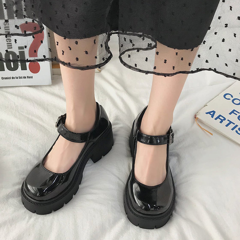 Leather Platform Shoes