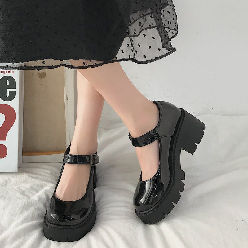 Leather Platform Shoes