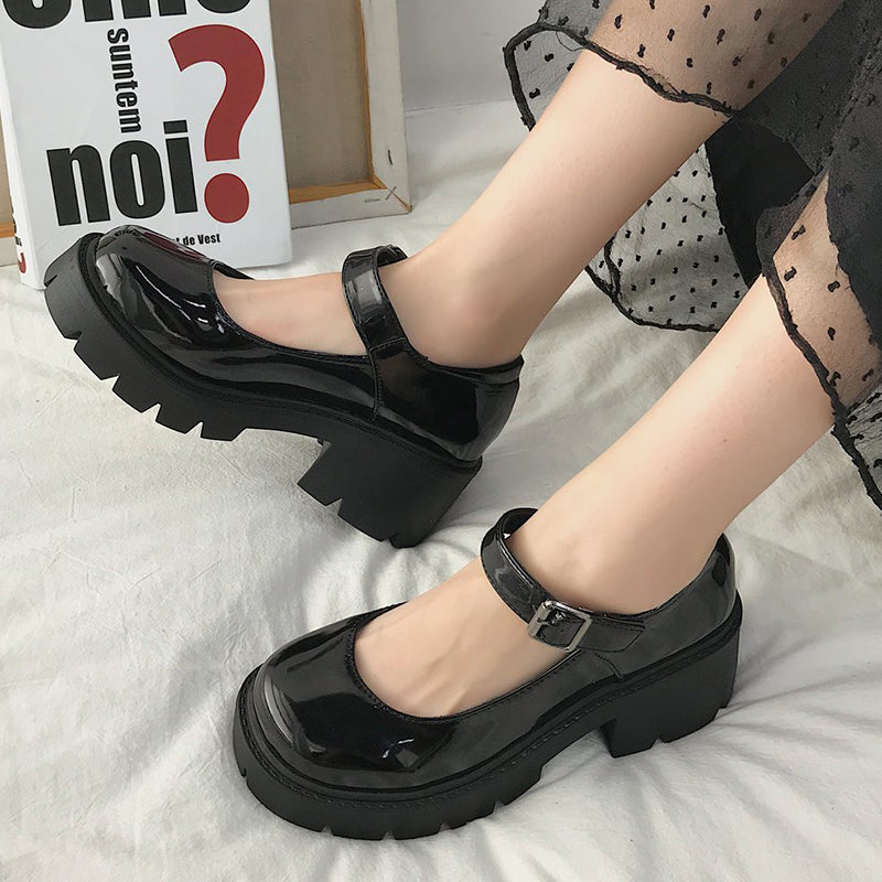 Leather Platform Shoes