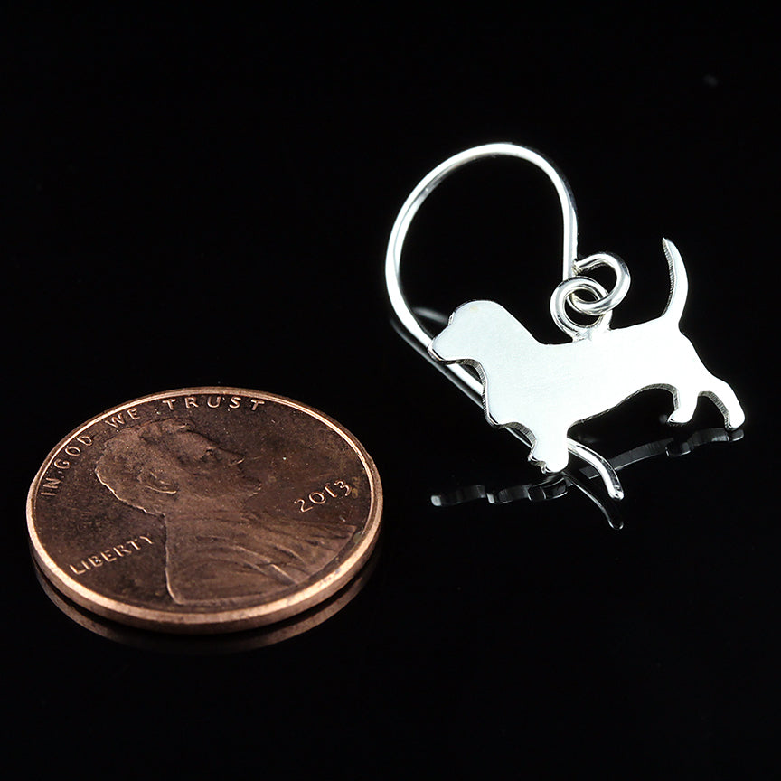 Basset Hound Dangle Earrings