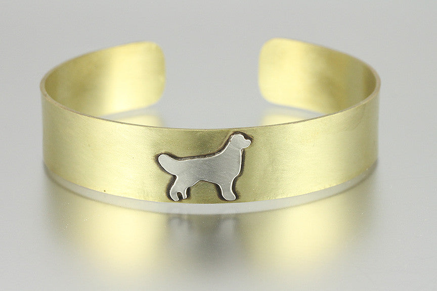 Adjustable Brass Dog Breed Silhouette Cuff