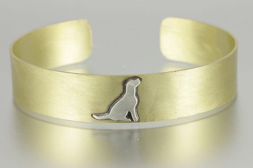 Adjustable Brass Dog Breed Silhouette Cuff