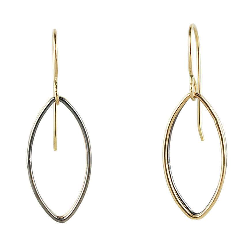 14k Gold and Silver Accent Dangles