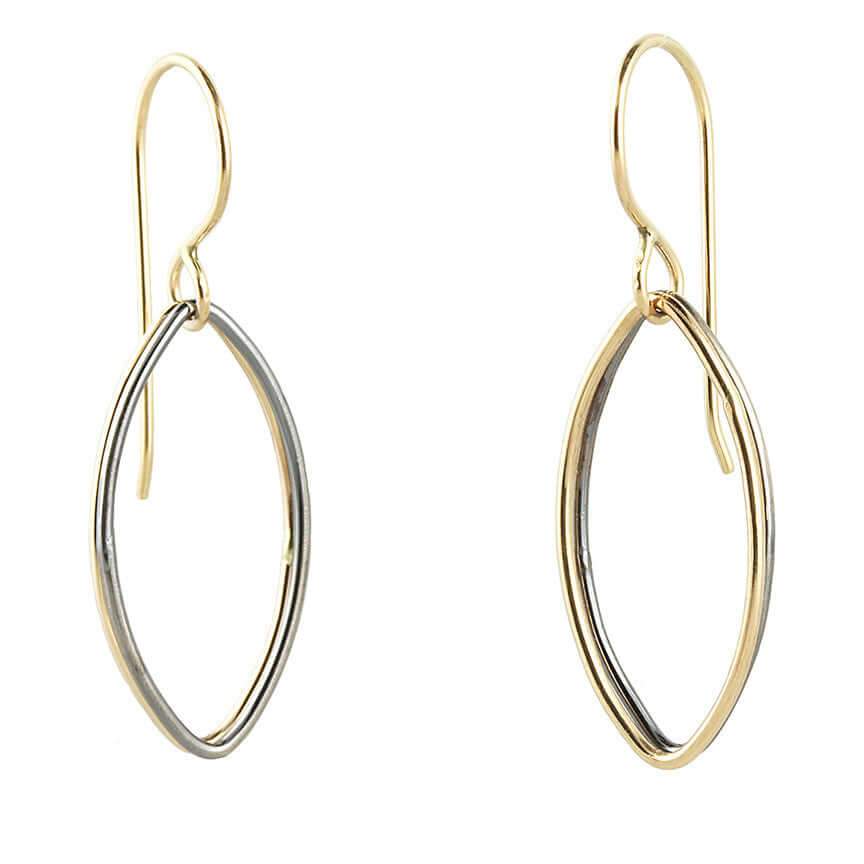 14k Gold and Silver Accent Dangles