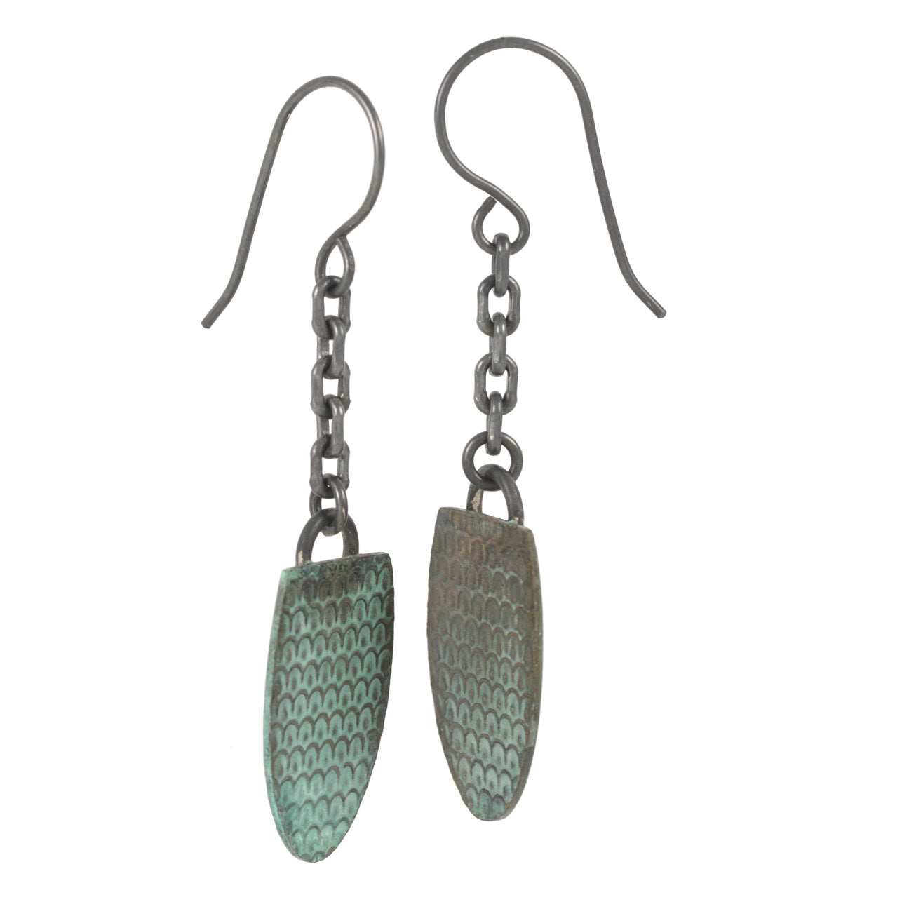 Patina: Rustic Sea Foam Textured Drop-Dangles