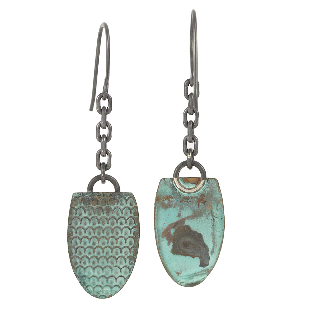 Patina: Rustic Sea Foam Textured Drop-Dangles