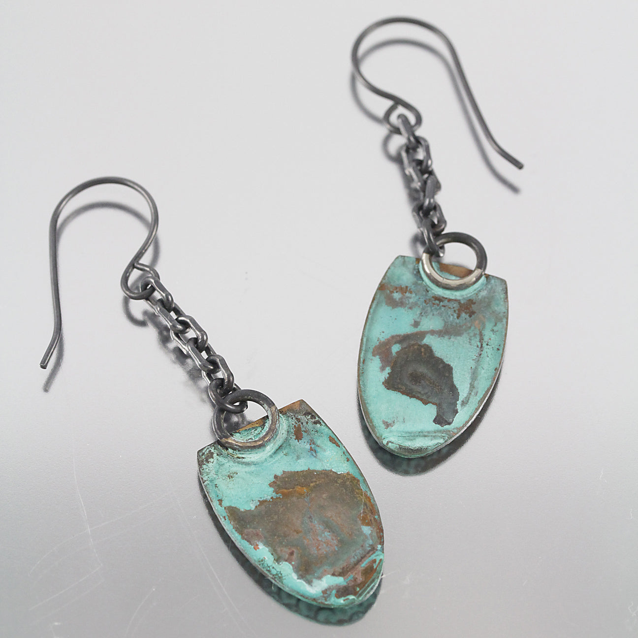 Patina: Rustic Sea Foam Textured Drop-Dangles