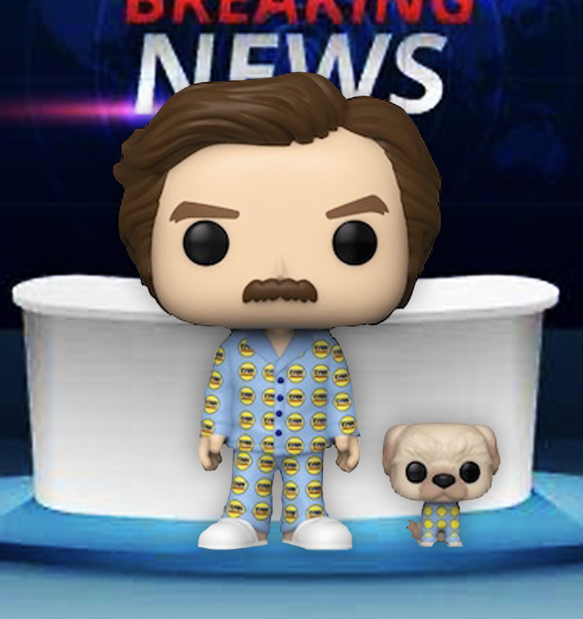 Anchorman Funko Pop! Ron with Baxter (2020 Shared Sticker) #946 (Pre-Order)