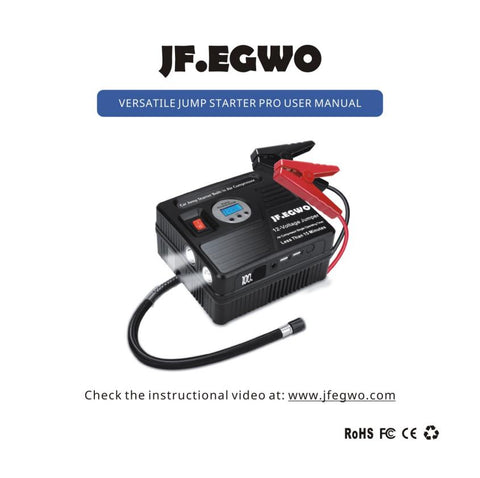 Jump starter PRO user manual – JF.EGWO