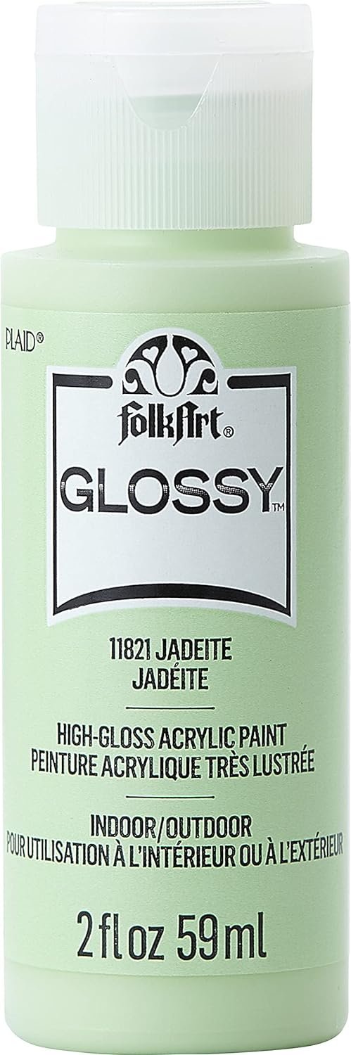 FolkArt, Neptune Blue 2 fl oz Assorted 59ml Brilliant Gloss Acrylic Paint for Easy to Apply DIY Crafts, Art Supplies with A Glossy Finish, 11827