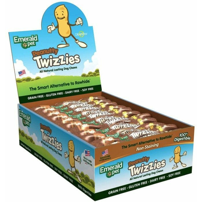 Emerald Pet Peanutty Twizzies Natural Dog Chews | 30 Count