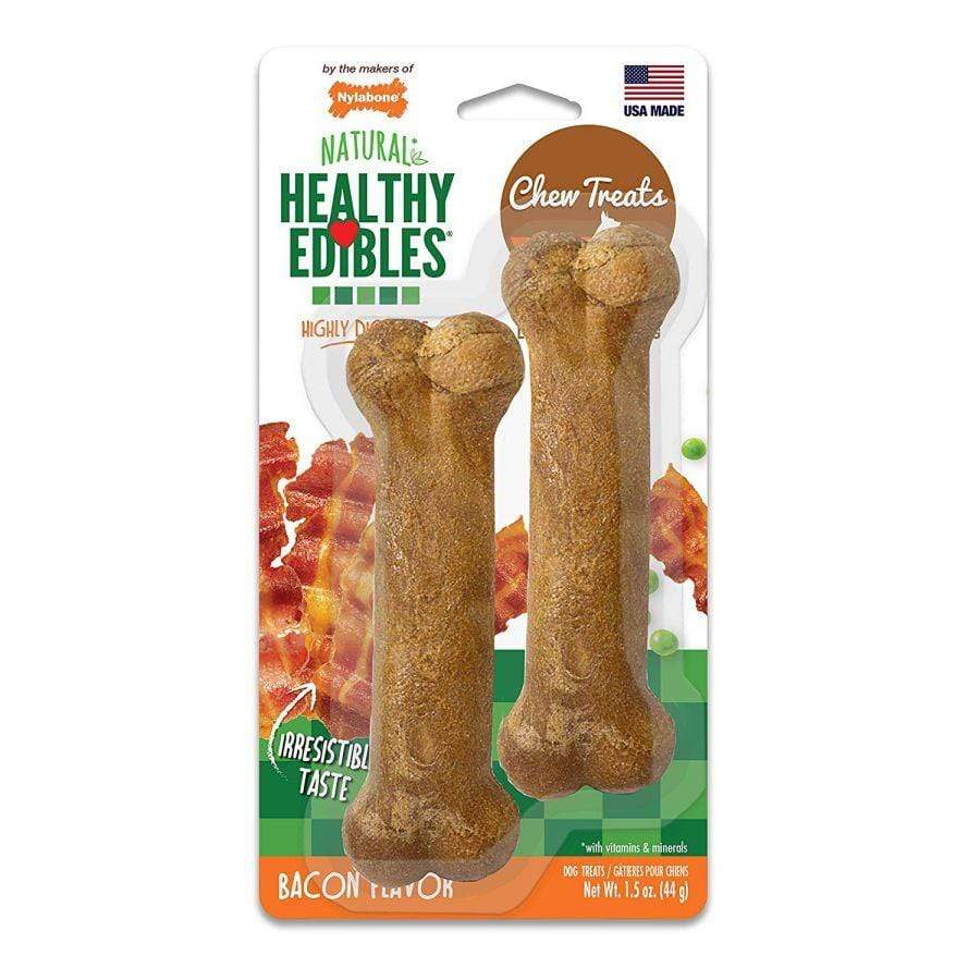 Nylabone Healthy Edibles Wholesome Dog Chews - Bacon Flavor